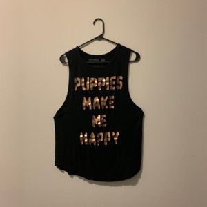 Puppies make me happy foil shirt